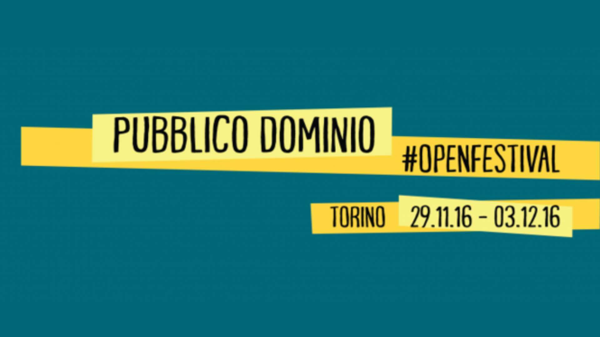 Pubblico Dominio: il Centro Nexa su Internet & Società all’#OpenFestival 2016
